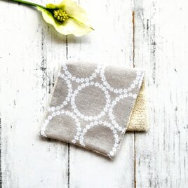 フラワーサークル　ハーフハンカチ　ハンカチタオル　コットン　マイクロファイバー　名入れ