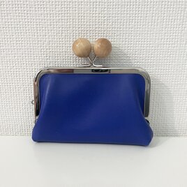 カードケースみたいな本革ミニミニがまぐち財布（ツヤツヤ木玉口金）