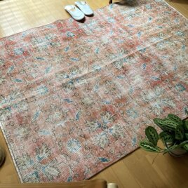 50.5×94凸凹上質 花器にお花 メダリオン トルコヴィンテージラグ
