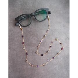 K14gf × Purple／2way Necklace グラスコード ネックレス兼用（眼鏡ホルダー）のコピーの画像