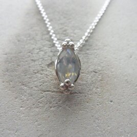 Marquise cut Labradorite Necklace  / アンデシンラブラドライト,SV925の画像