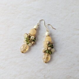 金具変更OK　シトリンのイヤーアクセサリー（P1085）の画像