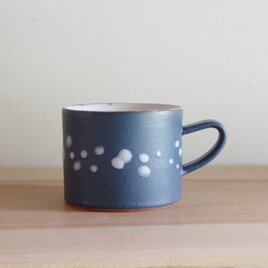 コーヒーカップ・マット・紺・ドット