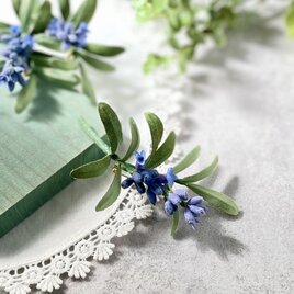 布花　リラックス効果のある人気のラベンダーのブローチ