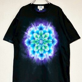 タイダイ Tシャツ XLサイズ 曼荼羅 ブラック Hippies Dye HD24-46の画像