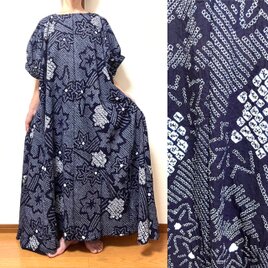 有松絞りと浴衣のパッチワークトップス　着物リメイク 有松絞りと浴衣のパッチワークトップス | iichi 日々の暮らしを