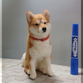 羊毛フェルト　犬　柴犬　犬フィギュアの画像
