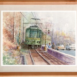 水彩画原画　桜堤と菜の花 水彩画原画 桜堤と菜の花 | syoumei ｜インテリア絵画 アートの