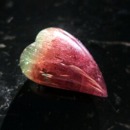 ウォーターメロン トルマリン ハート 天然石 コレクション 43.85ct｜ハンドメイド素材｜10月の誕生石の画像