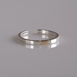New! bass ring✶K10YG×silver925　コンビカラーリング　10金　シルバーの画像