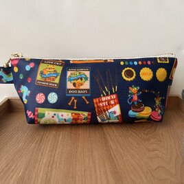 裏付き　ラミネートペンケース　ポップなお菓子の画像