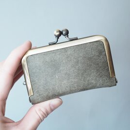 【rhino様専用】イタリアンレザー　角がまコインケース　グレーのコピー