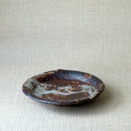 輪花皿 (信濃釉b)