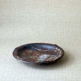 輪花皿 (信濃釉c)