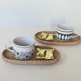 オーバルのカフェトレイ / ソーサーの画像