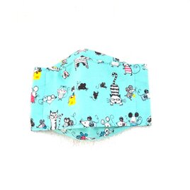 夏用！キッズ大臣マスク ねこ&ねずみの画像