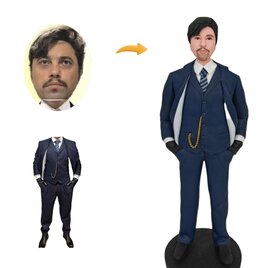 オーダーメイド 似顔絵 フィギュア 男性|写真 から フィギュア|自分の人形を作る|名入れギフト 上司 誕生日 退職のコピーの画像