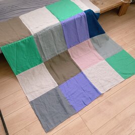 リネンパッチワークマルチカバーの画像
