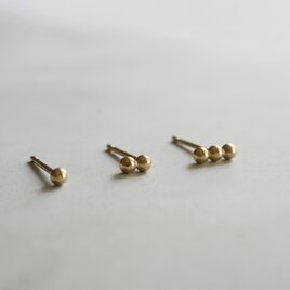 《選べる1粒～3粒》14kgf 極小2mmミニ丸玉ボール シンプルピアス 片耳販売 金属アレ対応 メンズにも 夏アクセの画像