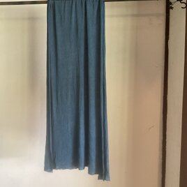 リネン100% 和歌山ニット　正藍染ストールの画像