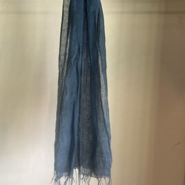 正藍染　ストール　綿　の画像