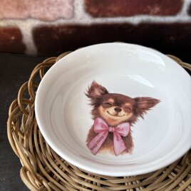 チワワ　ペットフードボウル　ペット食器の画像