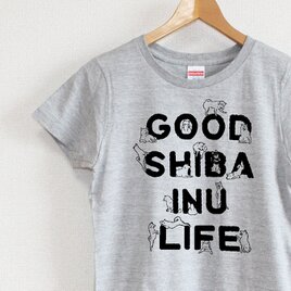 柴犬がいっぱい　レディースタイプ（gray）の画像