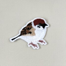 刺繍ワッペン■雀■すずめの画像
