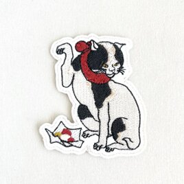 刺繍ワッペン■歌川国芳■たとえ尽の内より■猫も食わないの画像