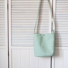 丸底ショルダーバッグ◇ミントグリーン◇倉敷帆布