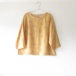 ☆シルク着物七分丈ブラウス☆からし色♪の画像