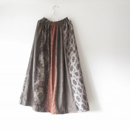 ☆大島紬着物ロングスカート☆パッチワーク♪の画像