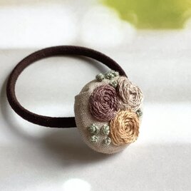 *Always*くるみボタンの小花ヘアゴム②