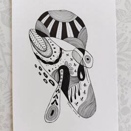 無題／A4サイズ ペン画 原画 幾何学 | iichi 日々の暮らしを