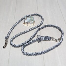 パラコード カフェリード ハート柄  小型、中型、大型犬用 (全長120ｃｍ)　お揃いの首輪といかがでしょう。のコピー