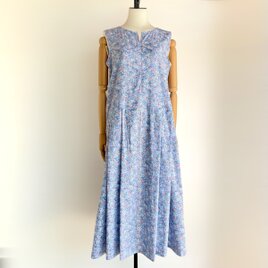 タックスカート　ワンピース【送料込み】古布リメイク　ブルーのコピーの画像
