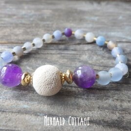 Amethyst Aroma bracelet☆ドラゴンアゲート☆アロマディフューザーブレスレットの画像