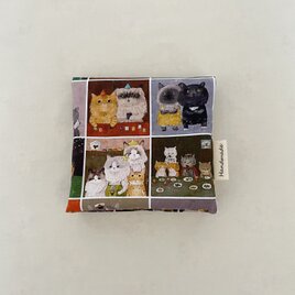 ガーゼハンカチ　ねこさん②