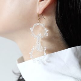 crown of baby's breath -triple- (white/gold)ピアス／イヤリング  #1284