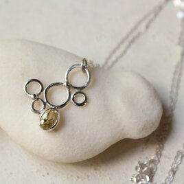 イエローベリルの泡ネックレス/SV925