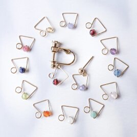 【誕生石が選べる】八分音符 ピアス／イヤリング 音符 音楽 天然石 アクセサリー ギフト対応 プレゼント