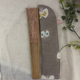 ハンドメイド☆キーケースミナペルホネンflower bed mintパッチ