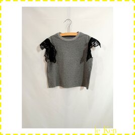 ◉sale◉　[65-3] le T-shirt à manches en dentelle [キッズ商品]
