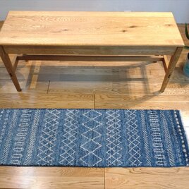 夏でも快適オーガニックラグ　四季を楽しむオールシーズンラグ　ガゼニ ギャッベ　124x38cm　BD890