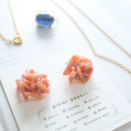 * Happy Bag 2025 * 3点セット 珊瑚の耳飾り・カイヤナイトリング・プレシャスオパールのネックレス