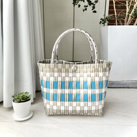 ブルー・グレージュライントート（Ｓサイズ）