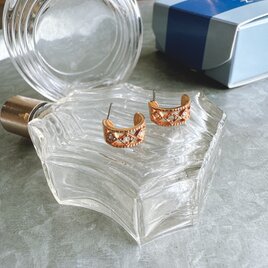 PM44-【 Monet 】モネ・ヴィンテージピアス Large gold-tone and