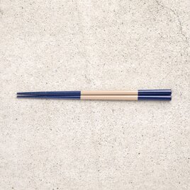 漆のお箸　しろおび 青