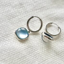 K18WG&K10WG[三重奏のゆれるピアス]set