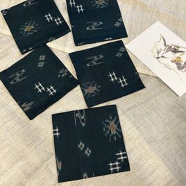 唯屋オリジナル琉球木綿コースター5枚セット